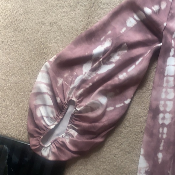 Bibi shirt blouse top. small, new! Mauve tie dye - Picture 3 of 4